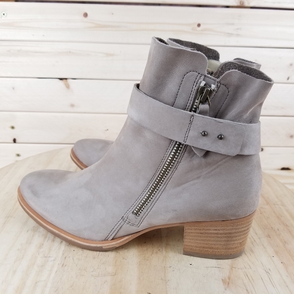 Paul Green 7.5 US Leather Ankle Boot Booties Side Zip Western Biker Moto NEW - Picture 7 of 15